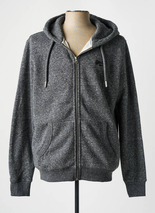 Sweat-shirt gris SUPERDRY pour homme