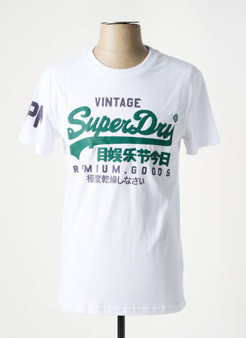 T-shirt blanc SUPERDRY pour homme