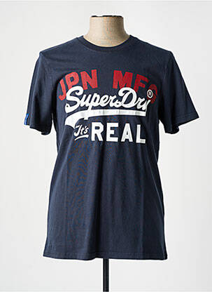 T-shirt bleu SUPERDRY homme