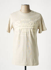 T-shirt beige SUPERDRY pour homme seconde vue