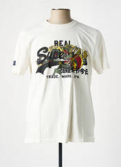 T-shirt beige SUPERDRY pour homme seconde vue