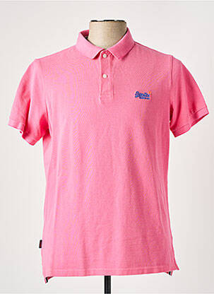 Polo rose SUPERDRY homme