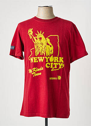 T-shirt rouge SUPERDRY homme