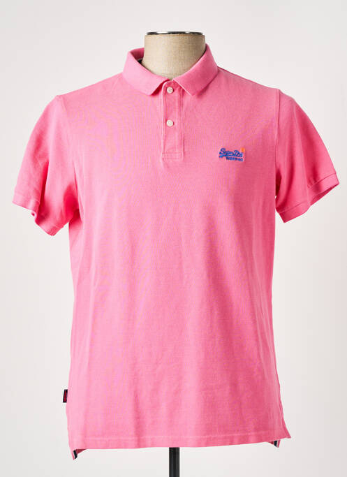 Polo rose SUPERDRY pour homme