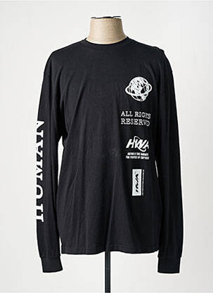 T-shirt noir HUMAN WITH ATTITUDE homme