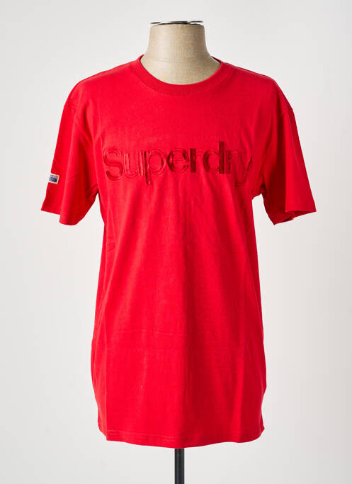 T-shirt rouge SUPERDRY pour homme