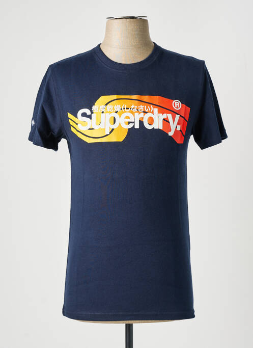 T-shirt bleu SUPERDRY pour homme
