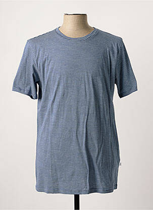 T-shirt bleu KNOWLEDGE COTTON APPAREL homme