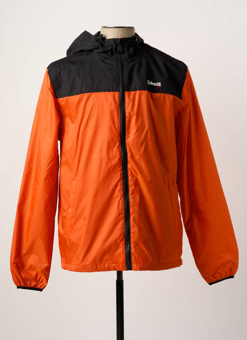 Blouson orange SCHOTT pour homme