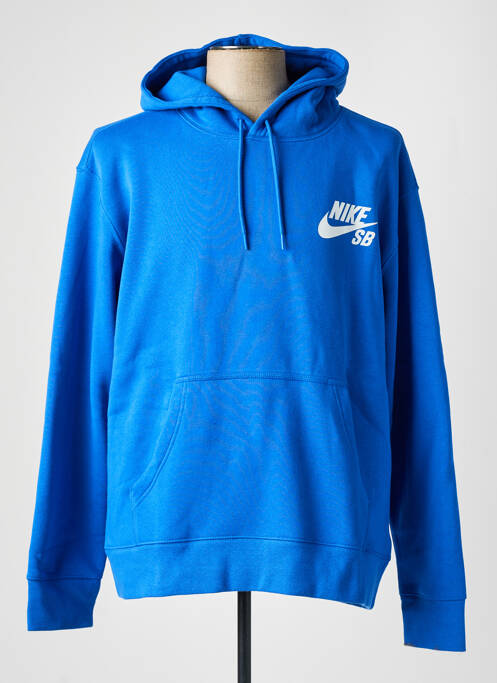 Sweat-shirt bleu NIKE pour homme