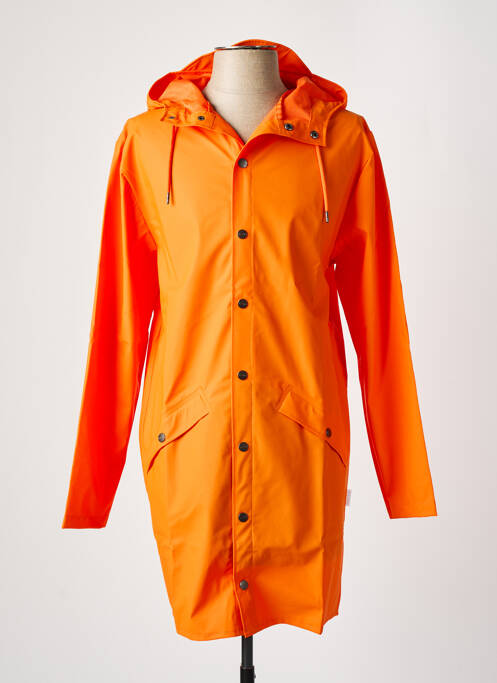 Parka orange RAINS pour homme