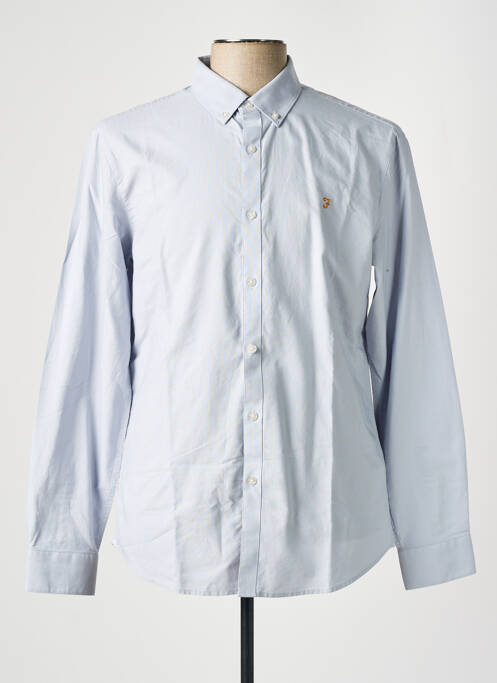 Chemise manches longues bleu FARAH pour homme