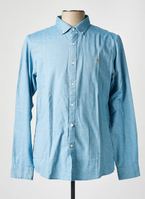 Chemise manches longues bleu FARAH pour homme