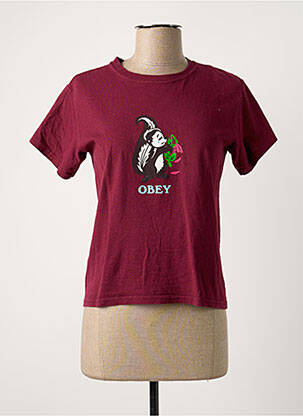 T-shirt marron OBEY femme