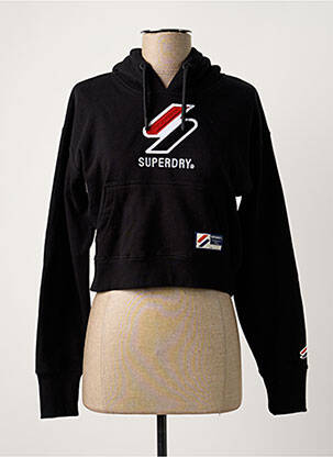 Sweat-shirt noir SUPERDRY femme