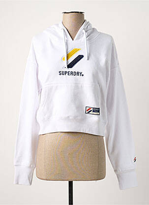 Sweat-shirt blanc SUPERDRY femme