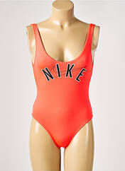 Maillot de bain 1 pièce rouge NIKE pour femme seconde vue