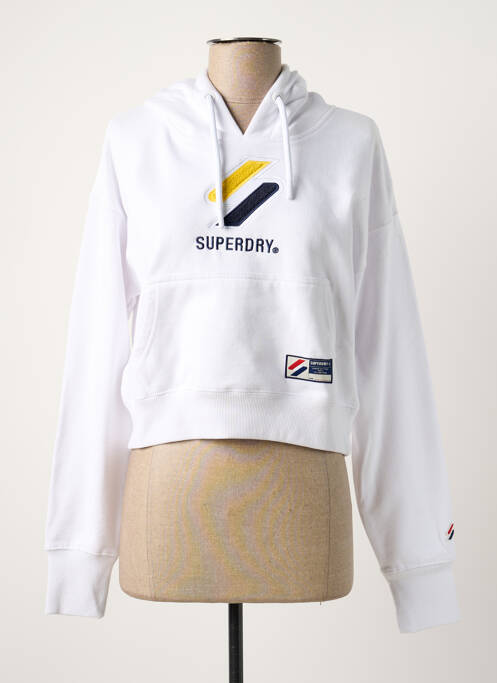 Sweat-shirt blanc SUPERDRY pour femme