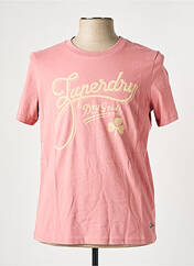 T-shirt rose SUPERDRY pour femme seconde vue