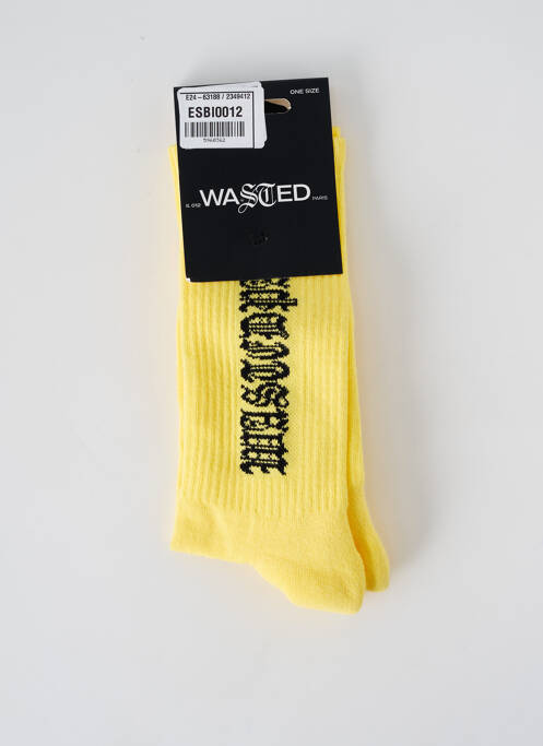 Chaussettes jaune WASTED PARIS pour homme