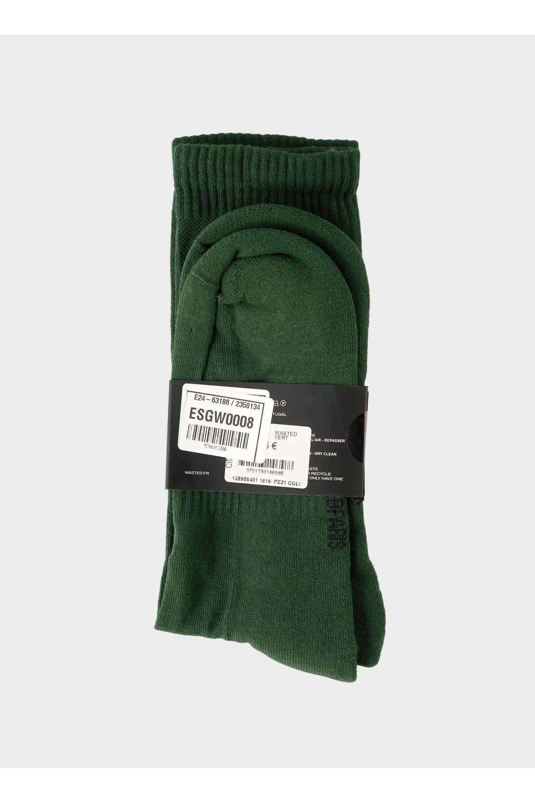 Chaussettes vert WASTED PARIS homme