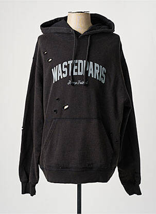 Sweat-shirt noir WASTED PARIS homme