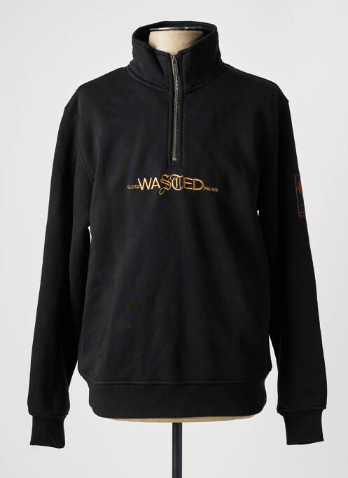 Sweat-shirt noir WASTED PARIS pour homme