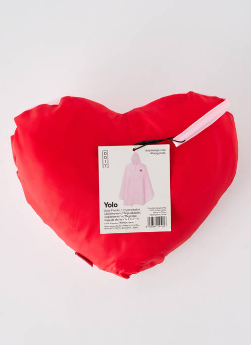 Poncho rose DOIY pour unisexe