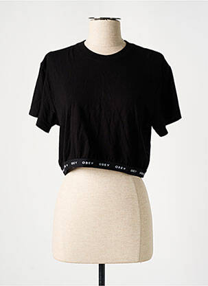 T-shirt noir OBEY femme