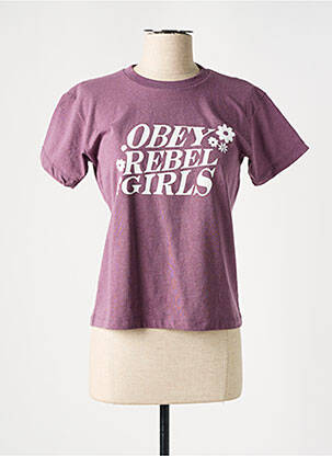 T-shirt violet OBEY femme