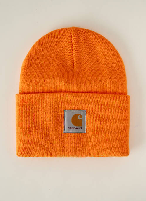 Bonnet orange CARHARTT pour homme