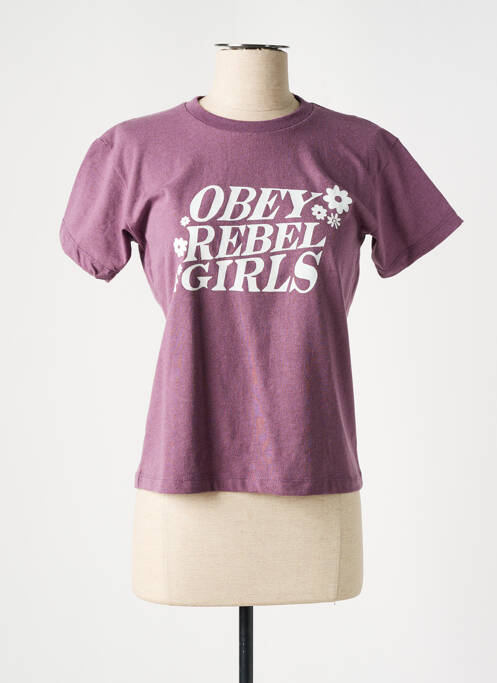 T-shirt violet OBEY pour femme