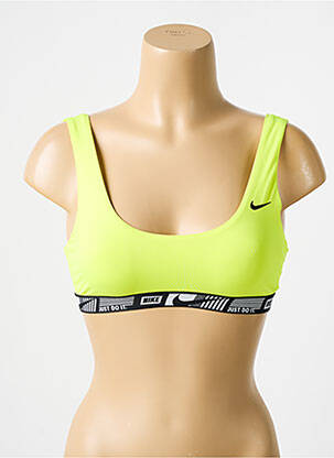 Haut de maillot de bain jaune NIKE femme