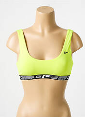 Haut de maillot de bain jaune NIKE pour femme seconde vue