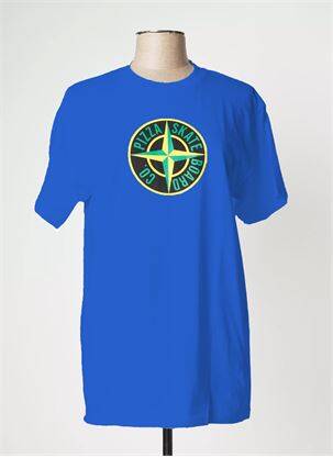 T-shirt bleu PIZZA SKATEBOARD homme