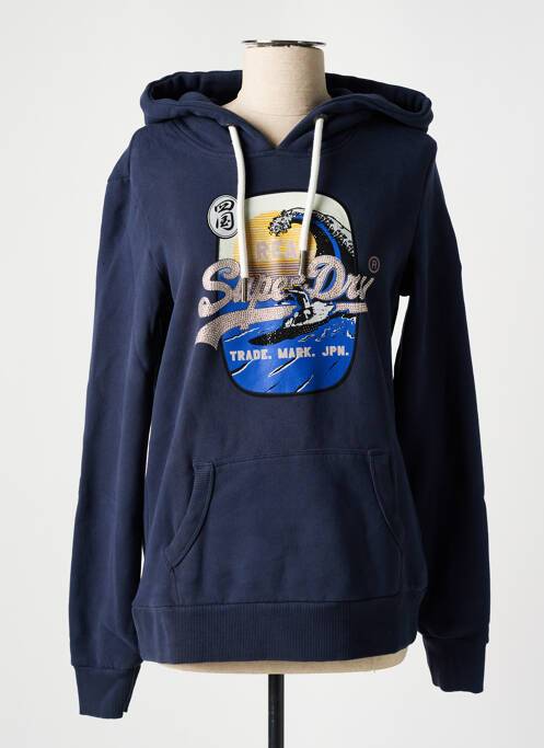 Sweat-shirt bleu SUPERDRY pour femme