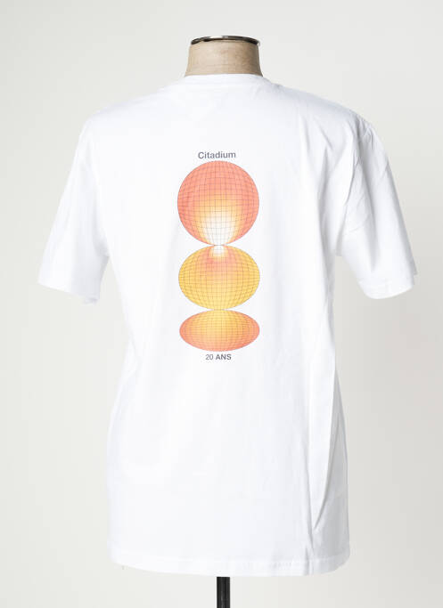 T-shirt blanc PIZZA SKATEBOARD homme