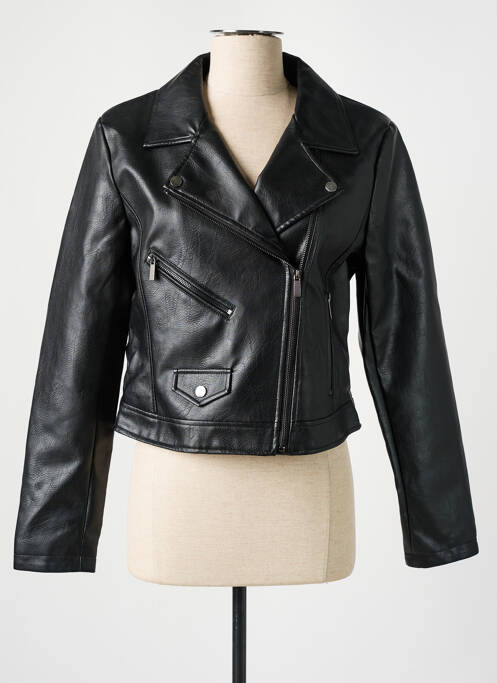 Veste simili cuir noir ONLY pour femme