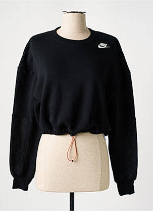 Sweat-shirt noir NIKE pour femme