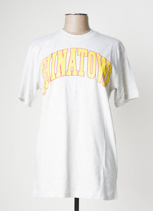 T-shirt gris CHINATOWN MARKET pour homme