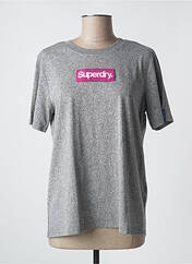 T-shirt gris SUPERDRY pour femme seconde vue