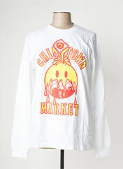 Sweat-shirt blanc CHINATOWN MARKET pour homme seconde vue