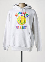 Sweat-shirt gris CHINATOWN MARKET pour homme seconde vue