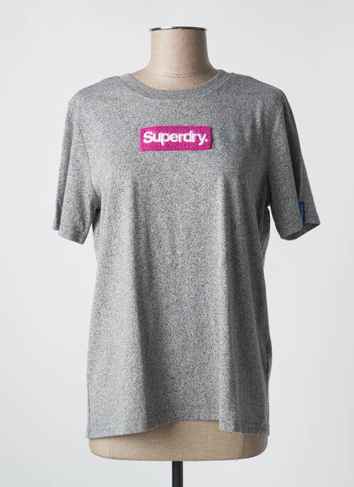 T-shirt gris SUPERDRY pour femme