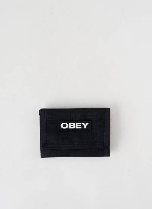 Portefeuille noir OBEY pour homme