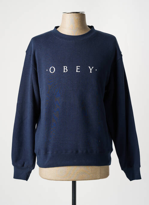 Sweat-shirt bleu OBEY pour femme