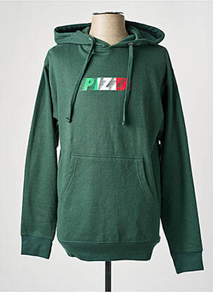 Sweat-shirt vert PIZZA SKATEBOARD homme