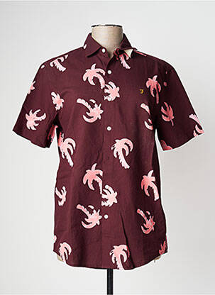 Chemise manches courtes rouge FARAH homme