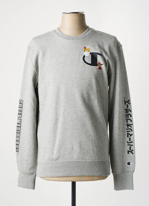 Sweat-shirt gris CHAMPION pour homme