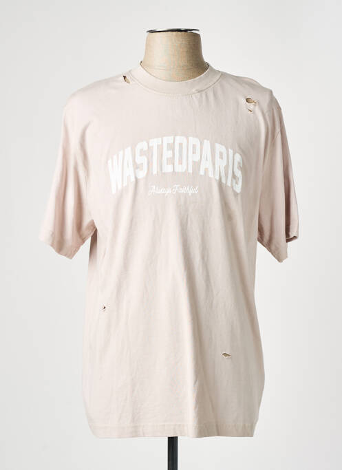 T-shirt beige WASTED PARIS pour homme